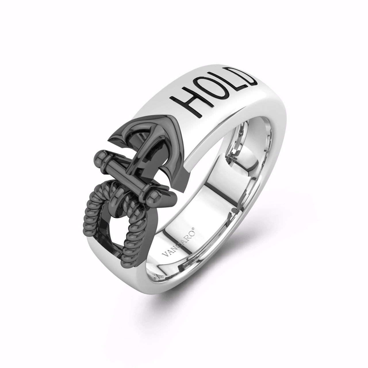 Unique Anchor Letter Ring For Women