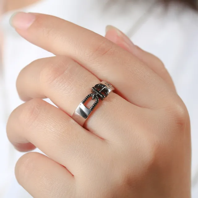 Unique Anchor Letter Ring For Women