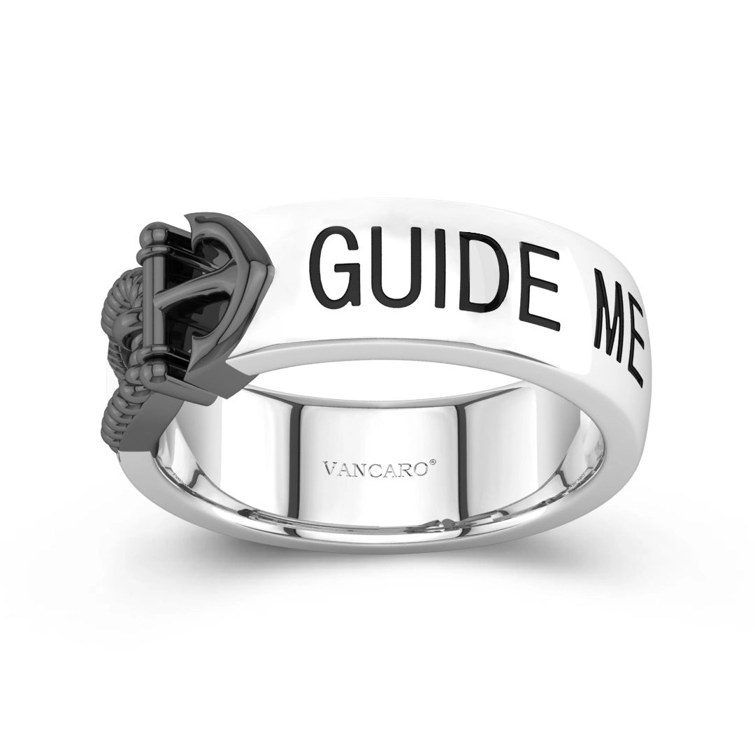 Unique Anchor Letter Ring For Men