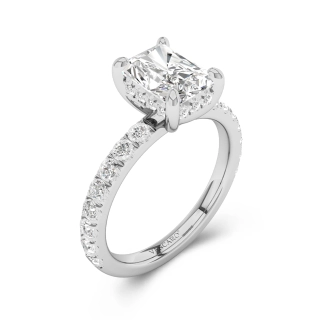 Hidden Halo Engagement Ring 1.50ct Cubic Zirconia