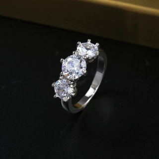 Three Stone Engagement Ring 1.50ct Cubic Zirconia