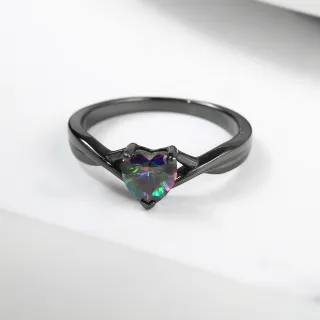 Classique Cœur Cœur Coupé Bague de fiançailles