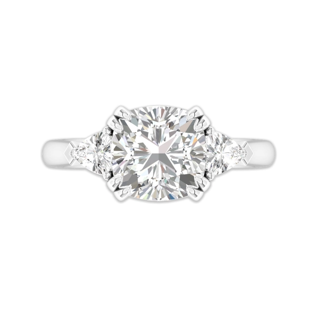 Three Stone Engagement Ring 3.00ct Cubic Zirconia