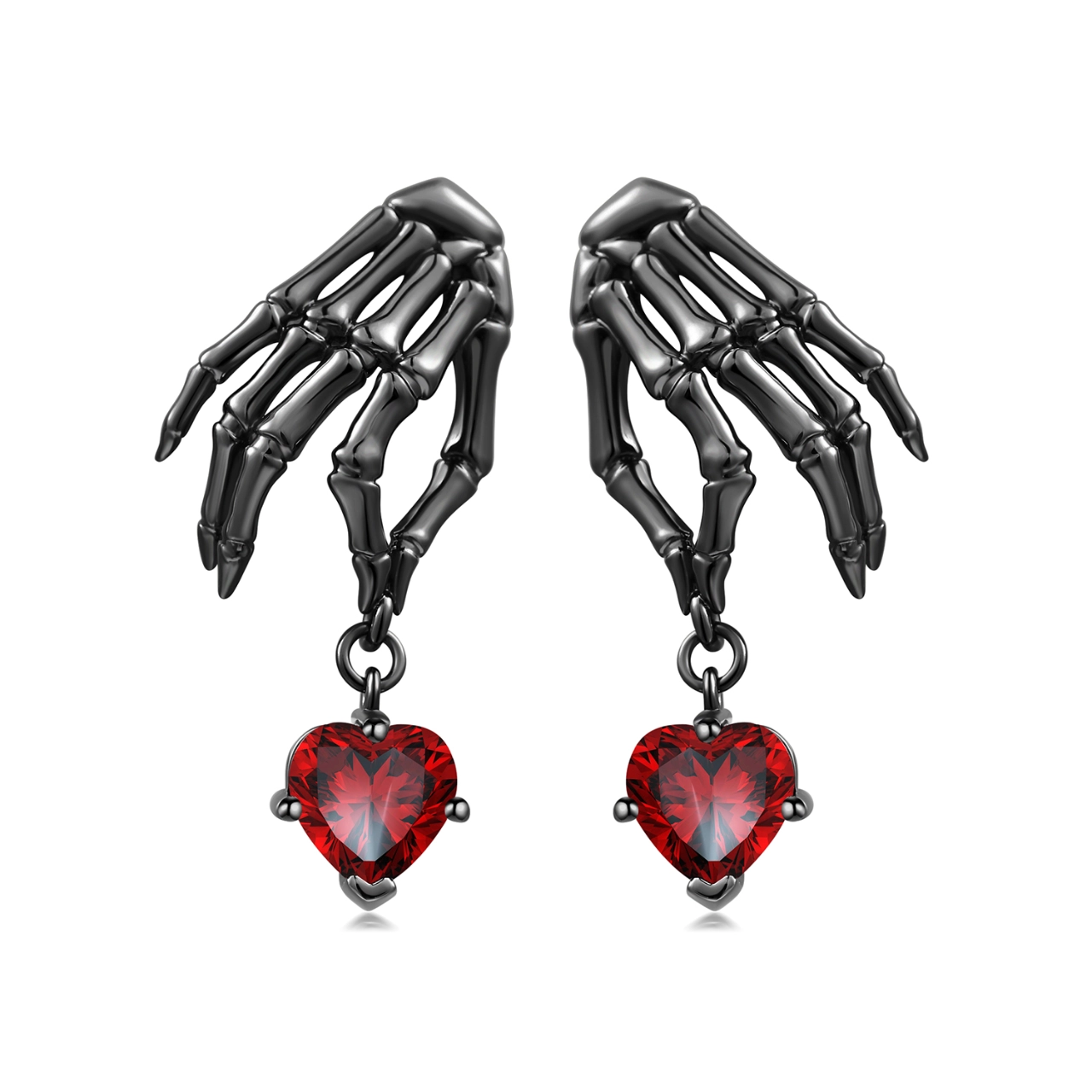 Gothic Hand Skeleton Drop Earrings