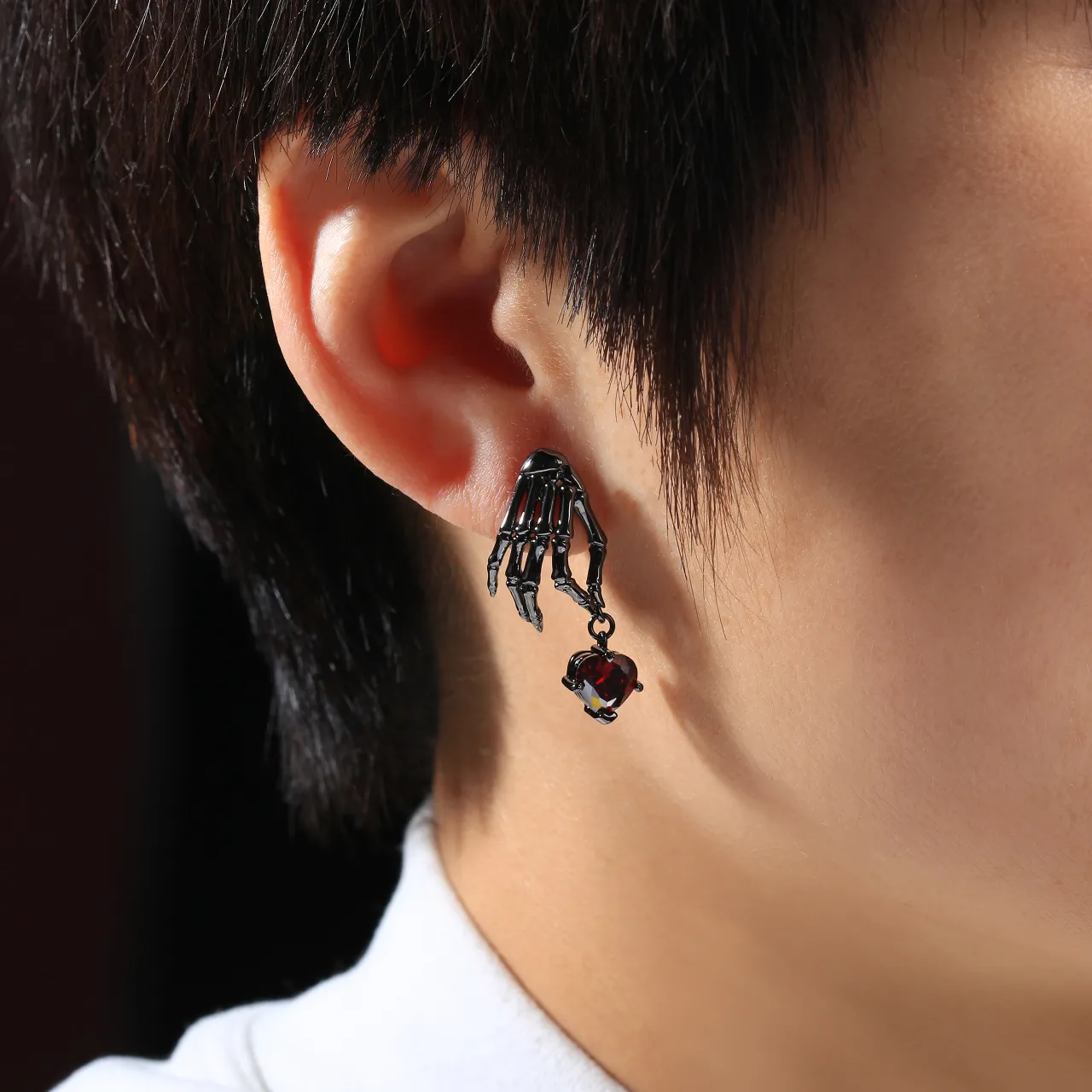 Gothic Hand Skeleton Drop Earrings