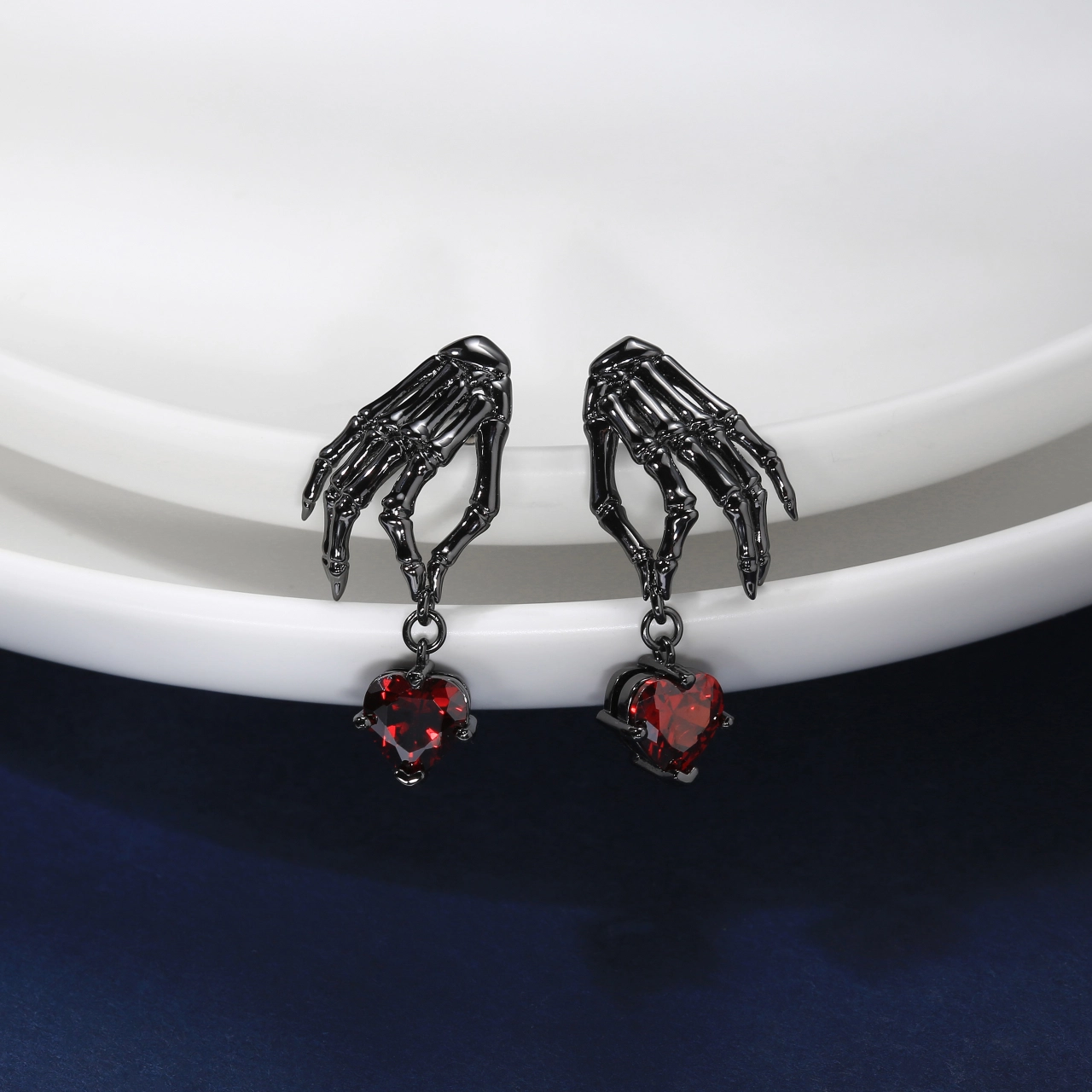 Gothic Hand Skeleton Drop Earrings