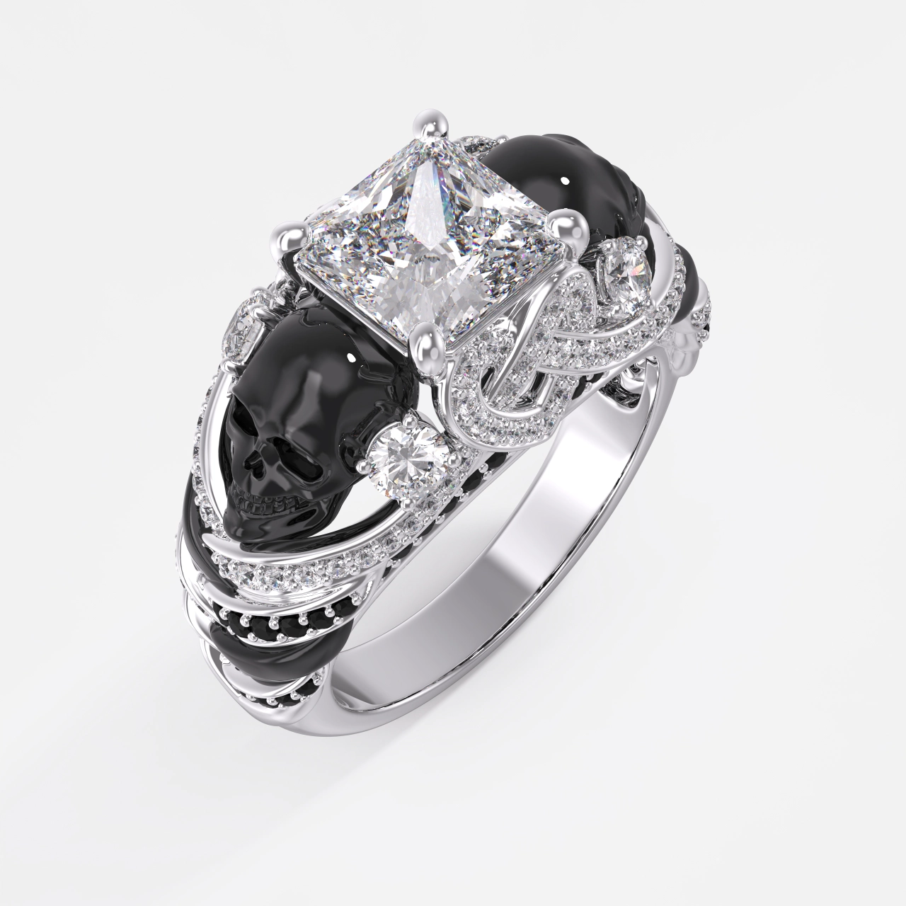 Gothique Crâne Bague