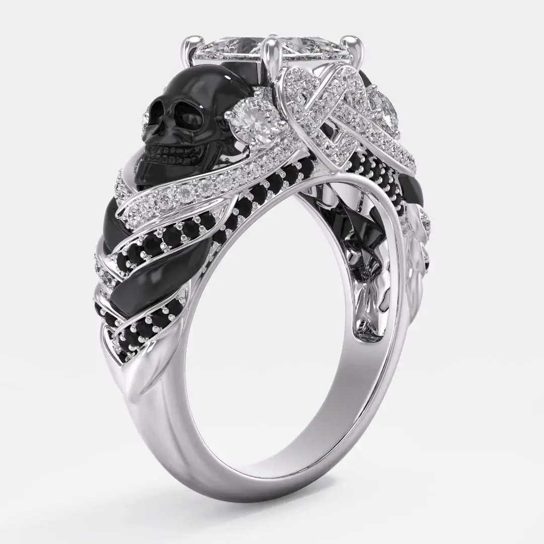 Gothique Crâne Bague