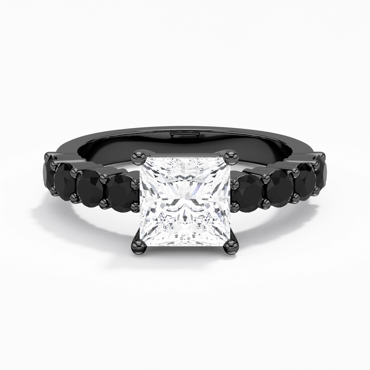 White Cubic Zirconia Engagement Ring
