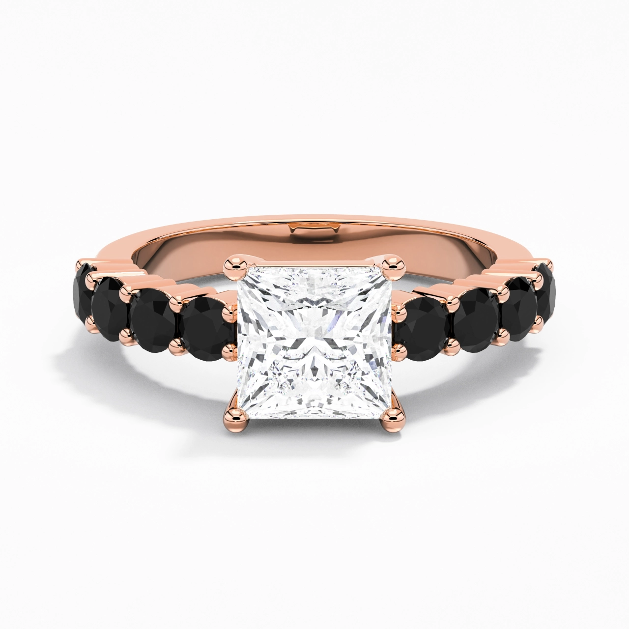 White Cubic Zirconia Engagement Ring