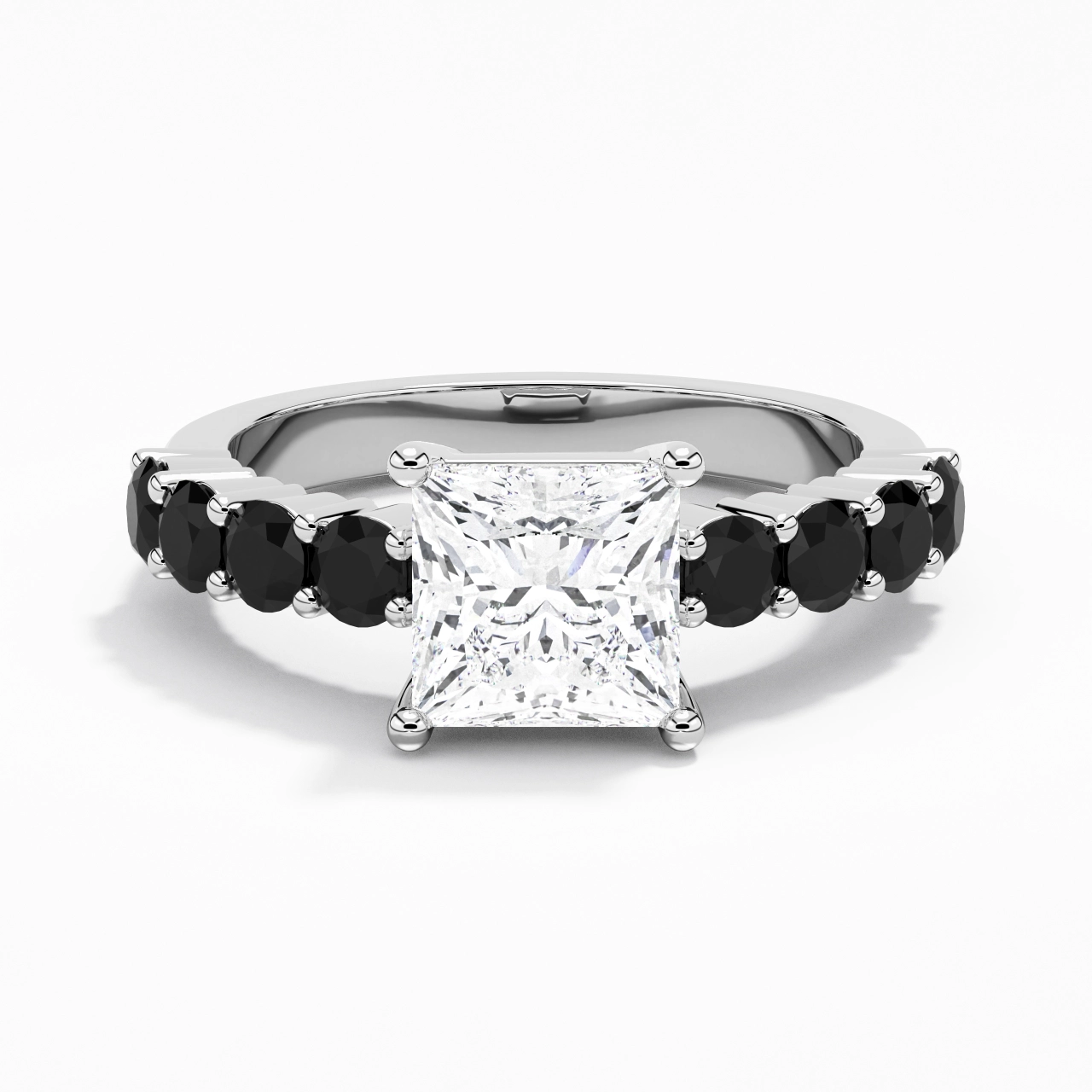 White Cubic Zirconia Engagement Ring