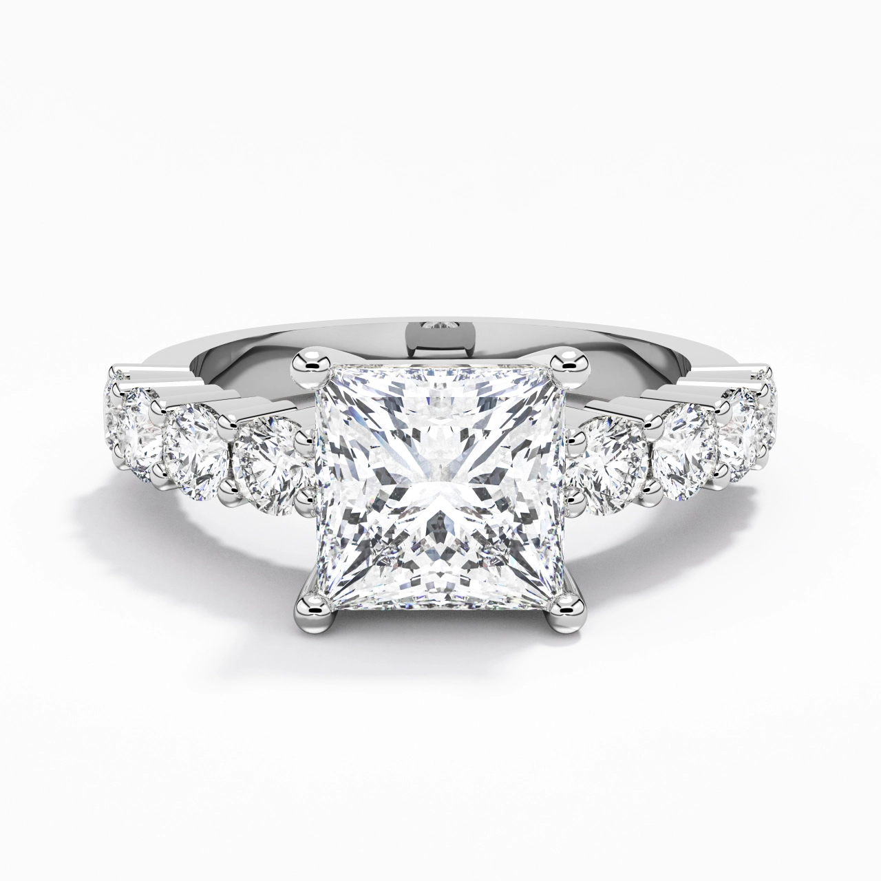 Classic Princess 2.50ct Moissanite Engagement Ring