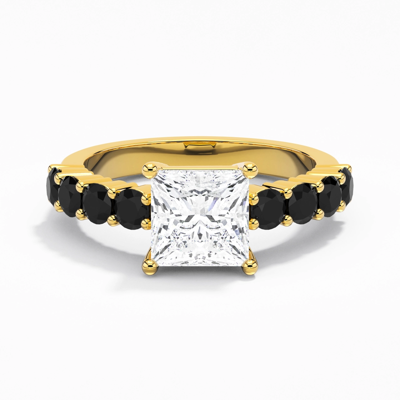 White Cubic Zirconia Engagement Ring
