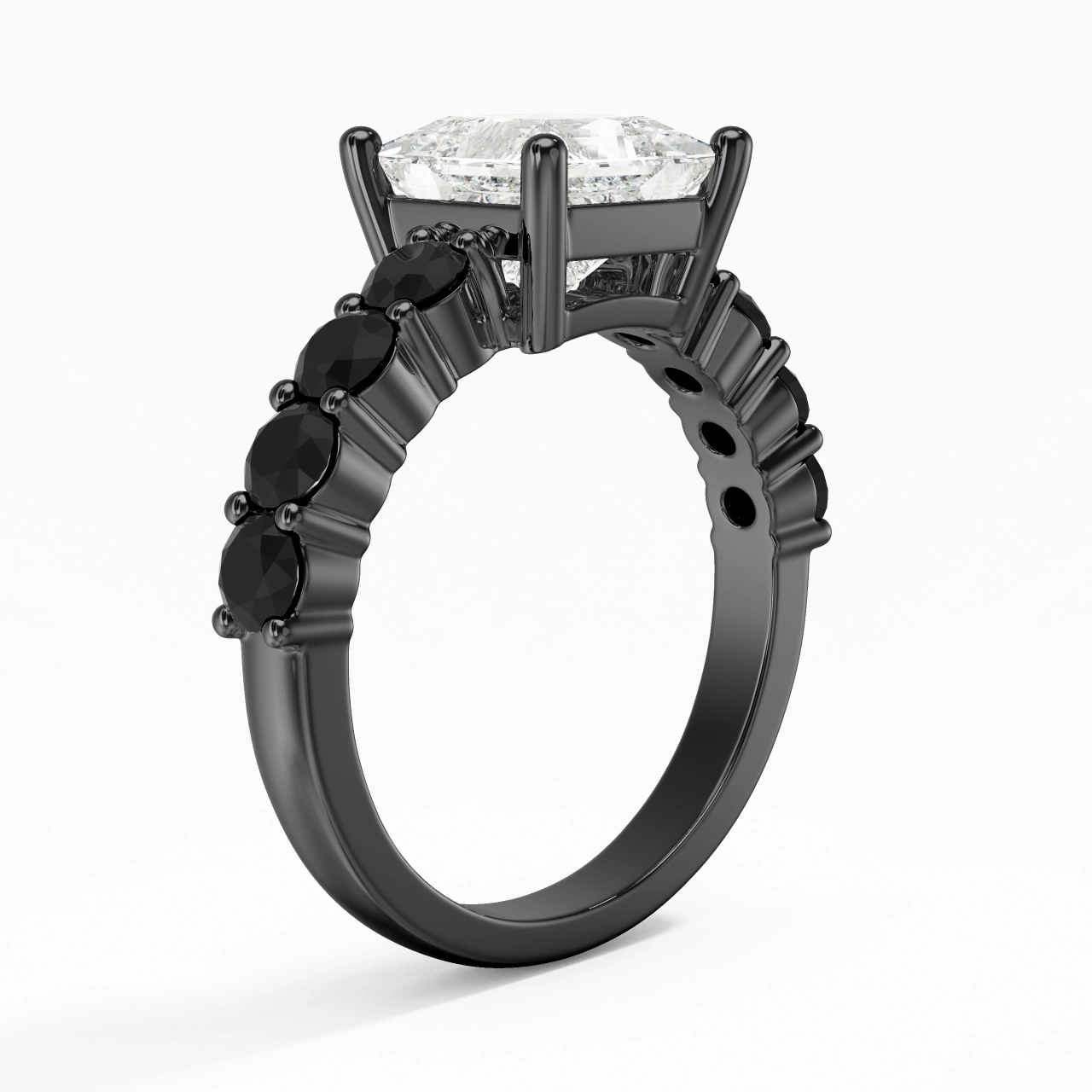 White Cubic Zirconia Engagement Ring
