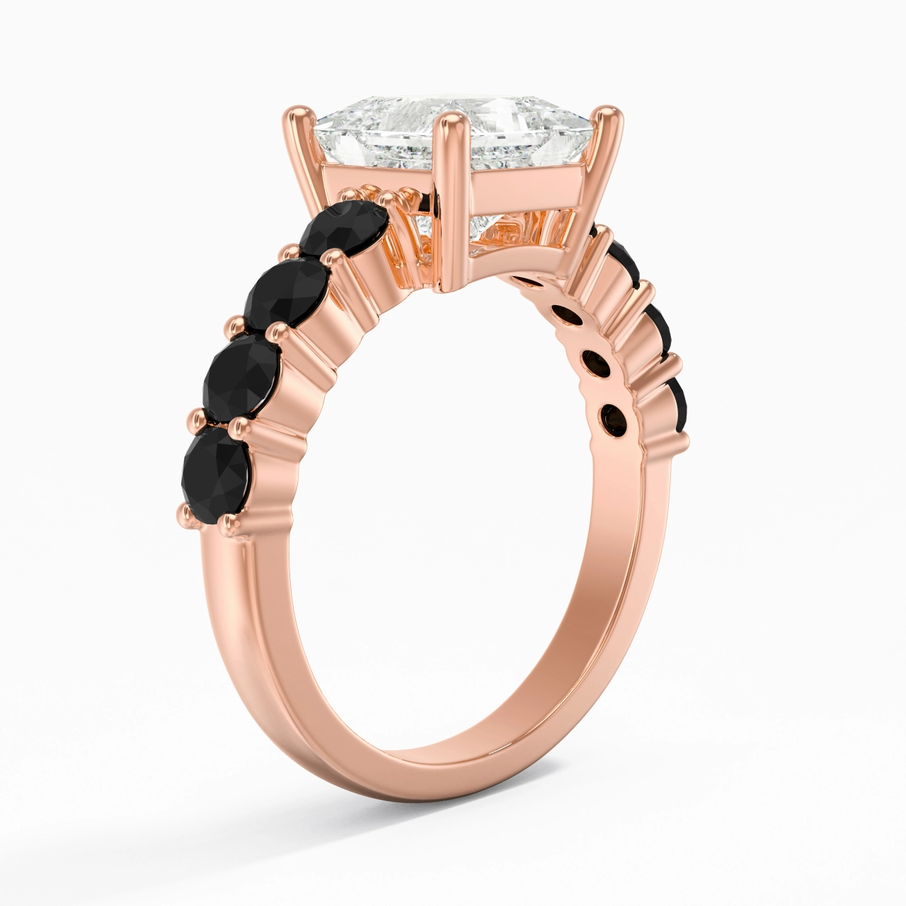 White Cubic Zirconia Engagement Ring