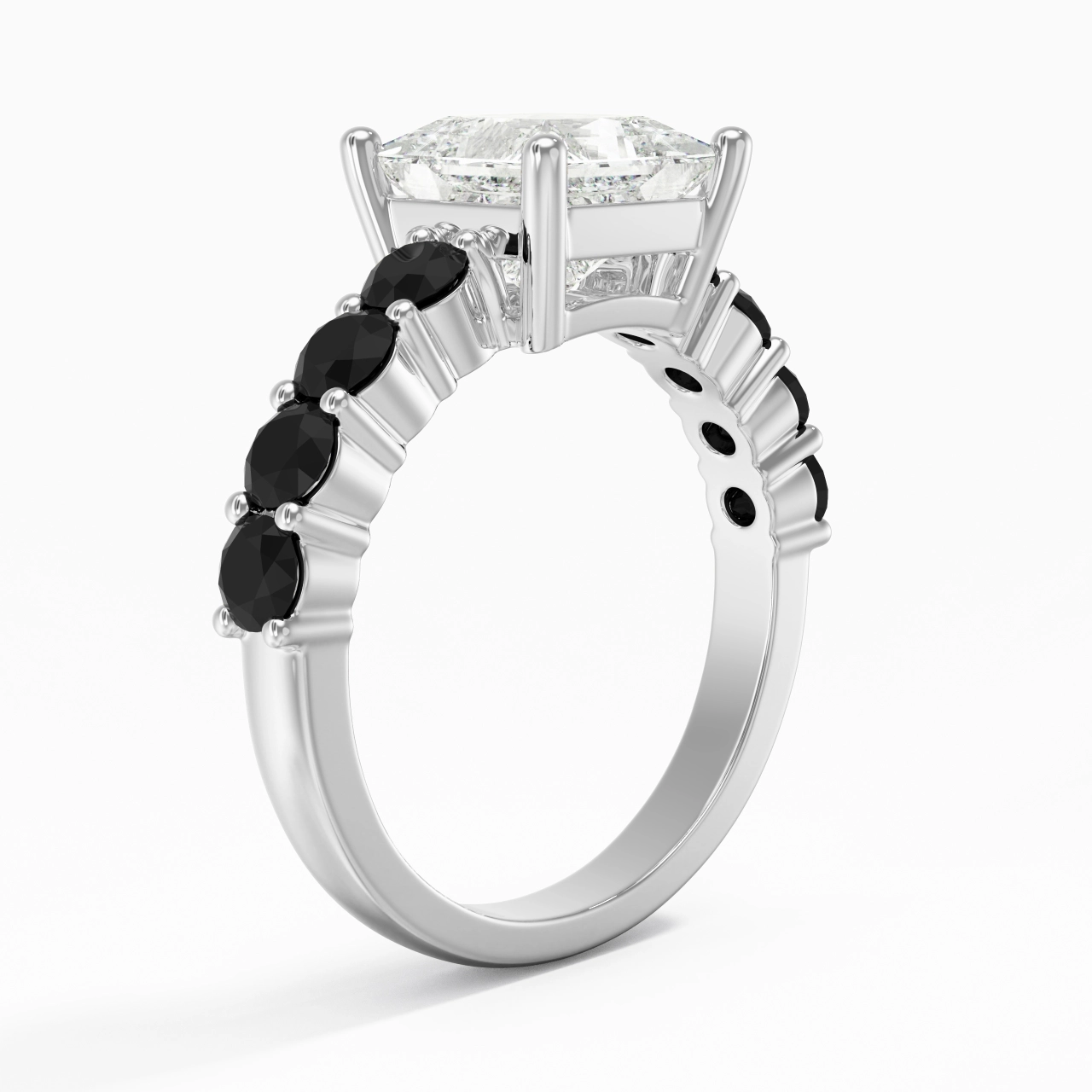 White Cubic Zirconia Engagement Ring