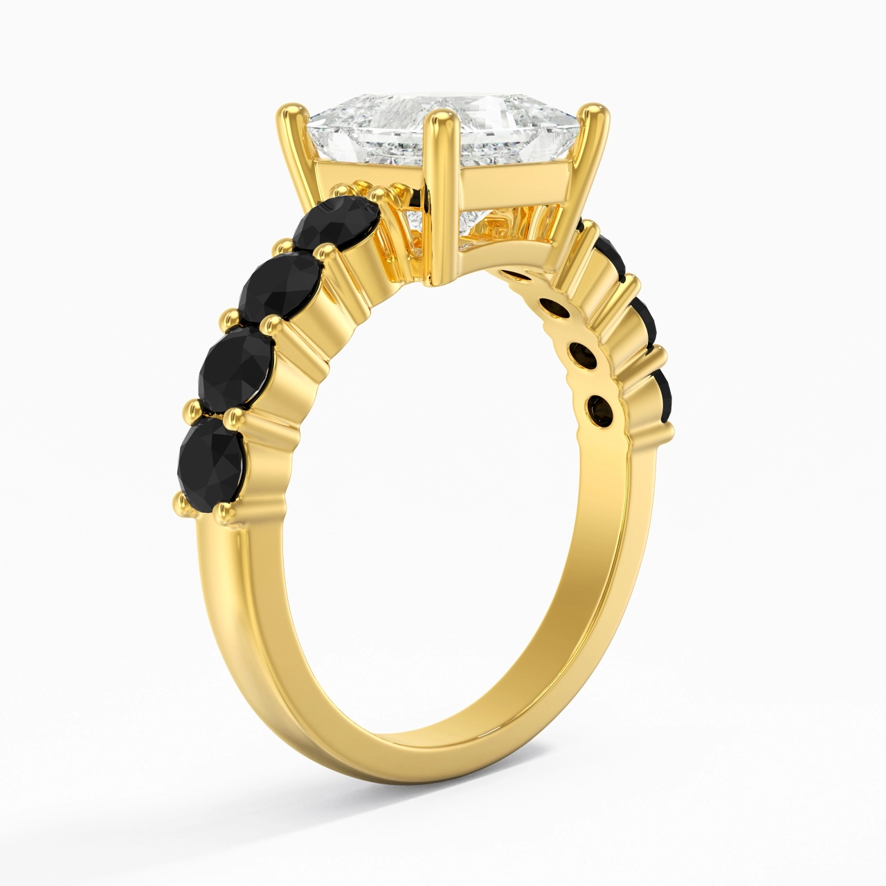 White Cubic Zirconia Engagement Ring