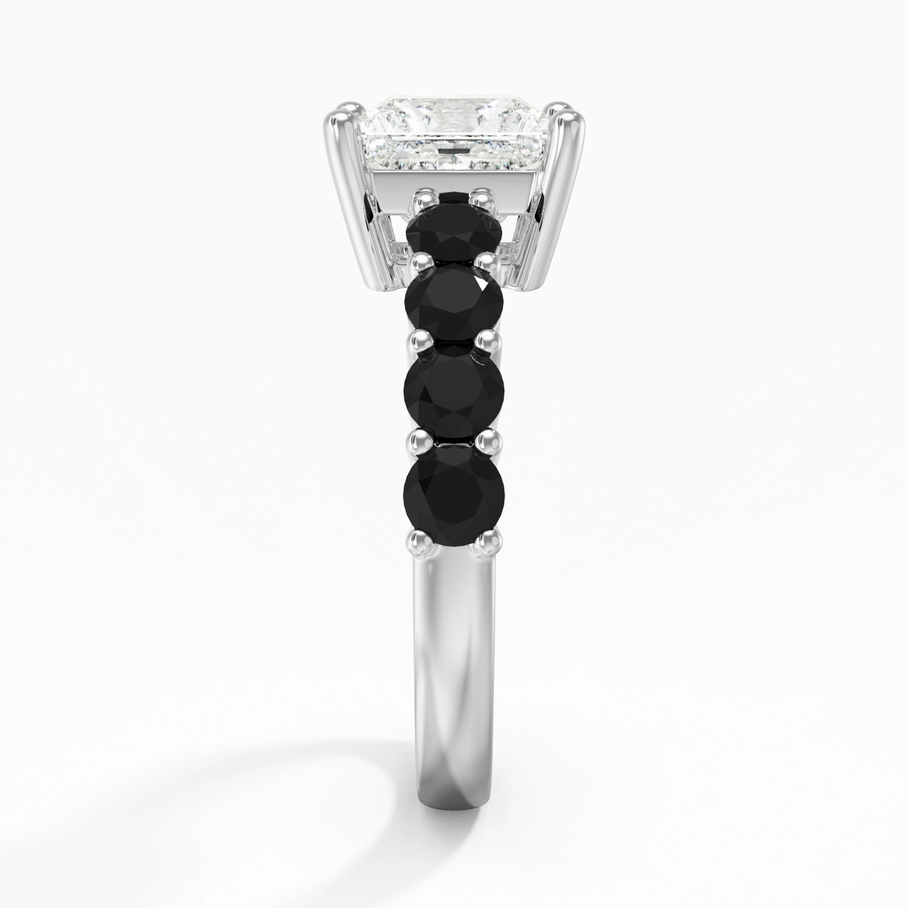 White Cubic Zirconia Engagement Ring