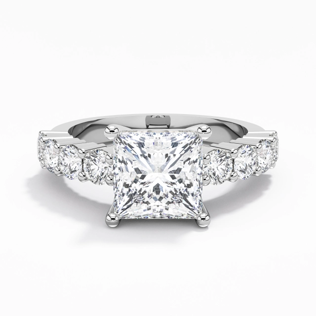 Classique Princesse 2.50ct Moissanite Bague de fiançailles