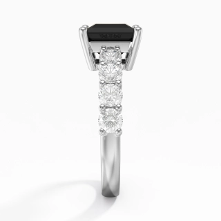 Black Cubic Zirconia Engagement Ring