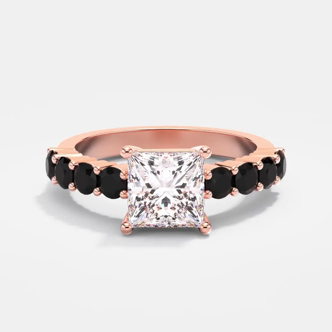 White Cubic Zirconia Engagement Ring