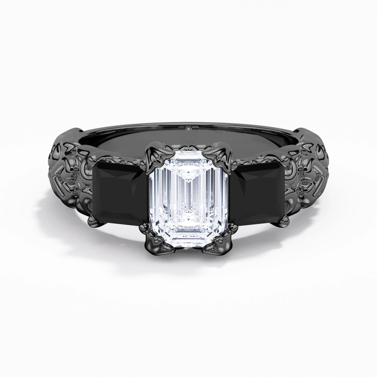 White Cubic Zirconia Engagement Ring