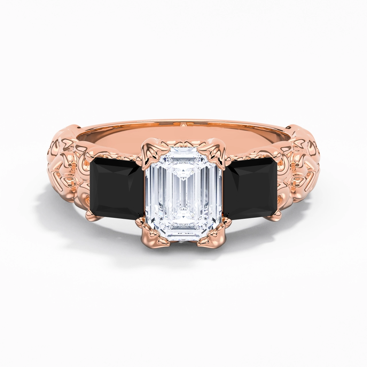 White Cubic Zirconia Engagement Ring
