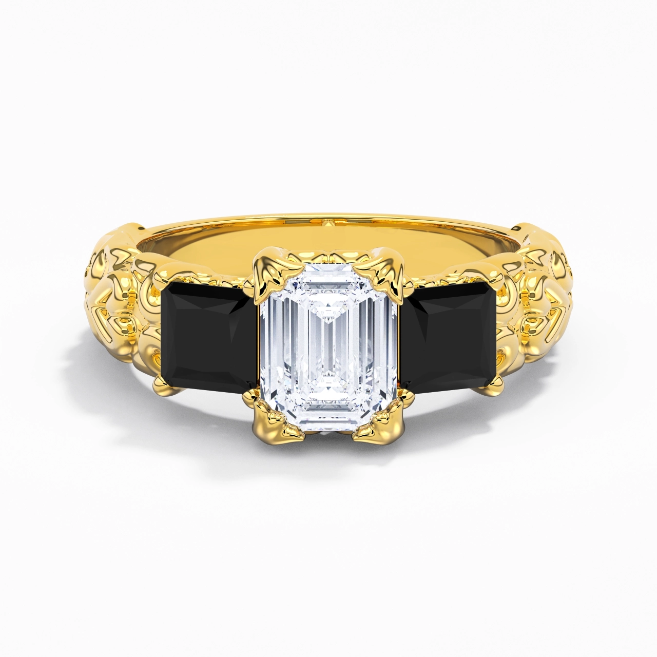 White Cubic Zirconia Engagement Ring