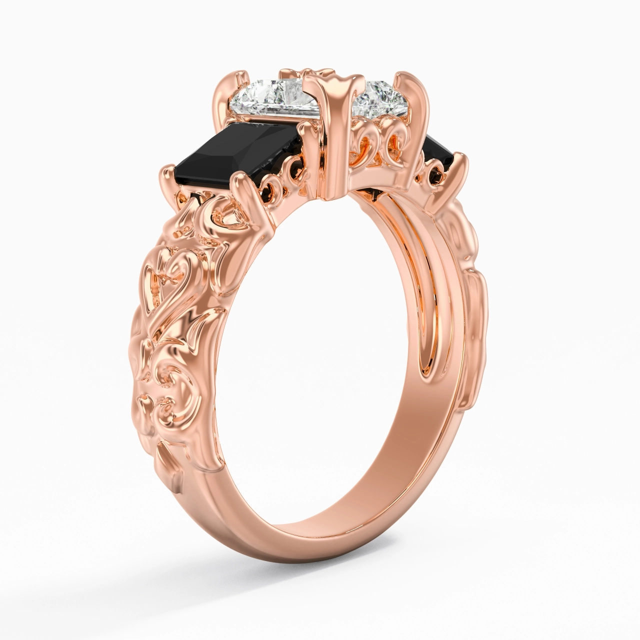 White Cubic Zirconia Engagement Ring