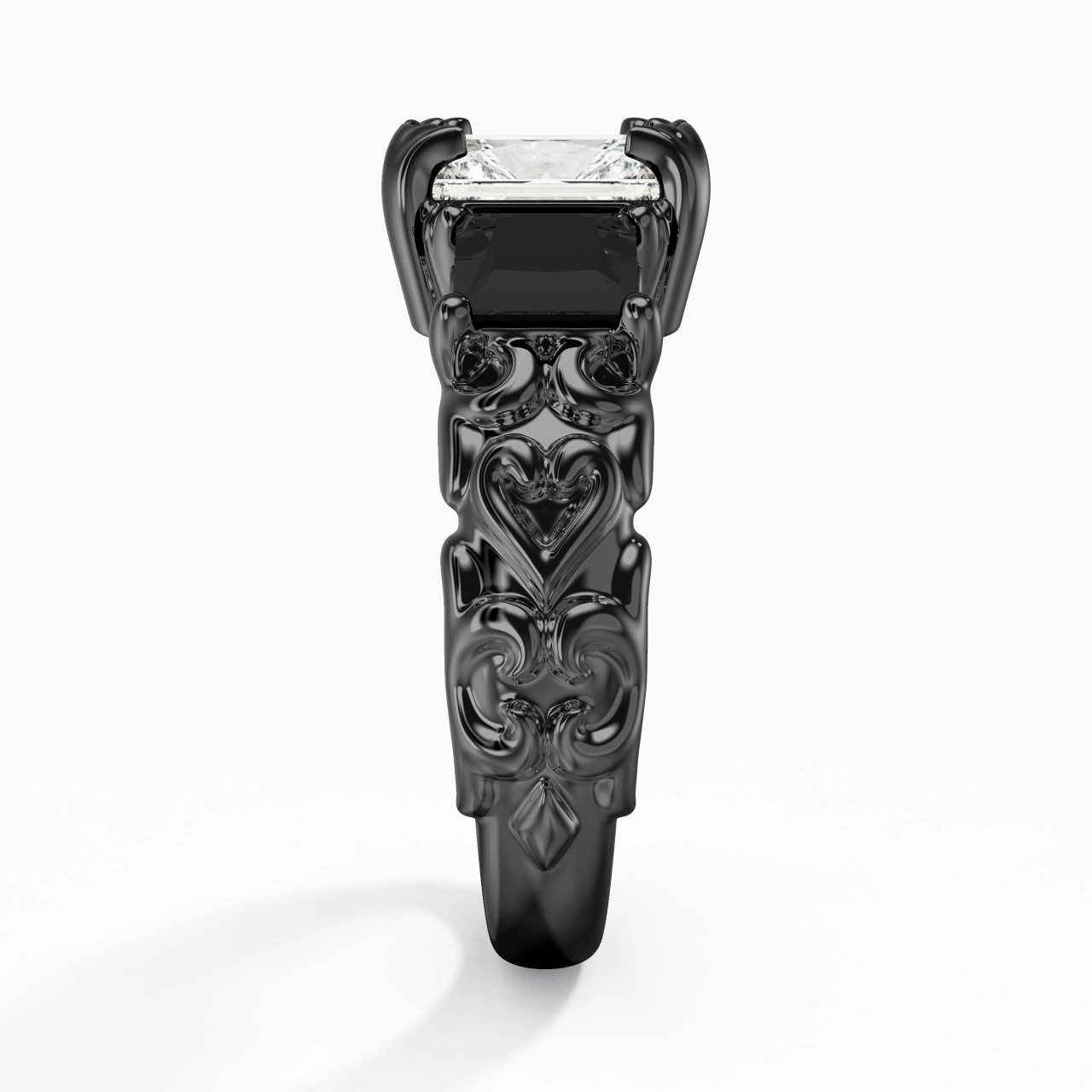 White Cubic Zirconia Engagement Ring