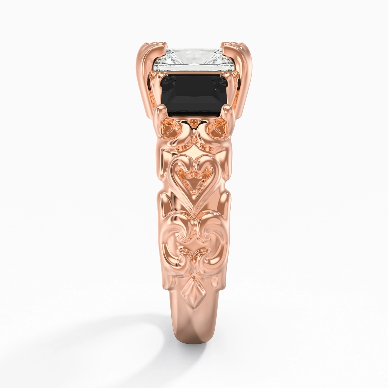 White Cubic Zirconia Engagement Ring