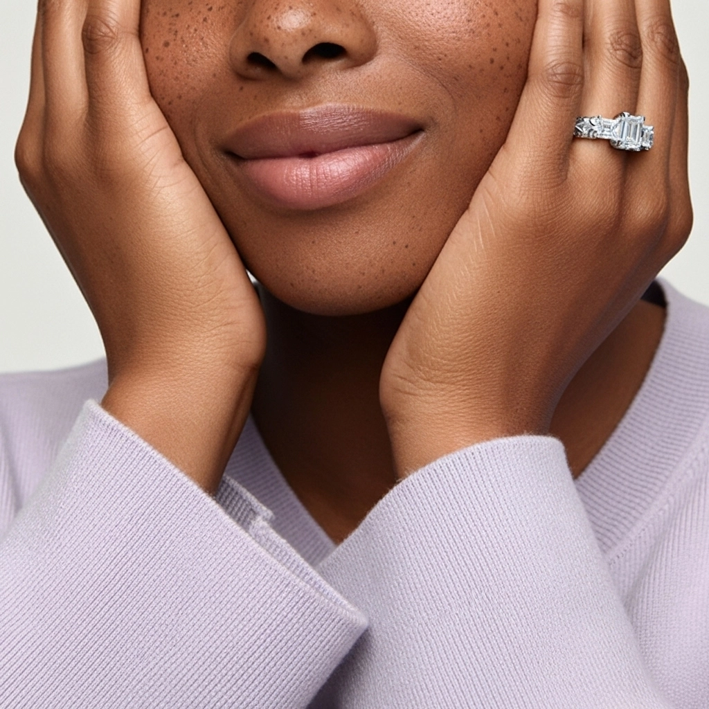 925 Sterling Silver Cubic Zirconia Engagement Ring