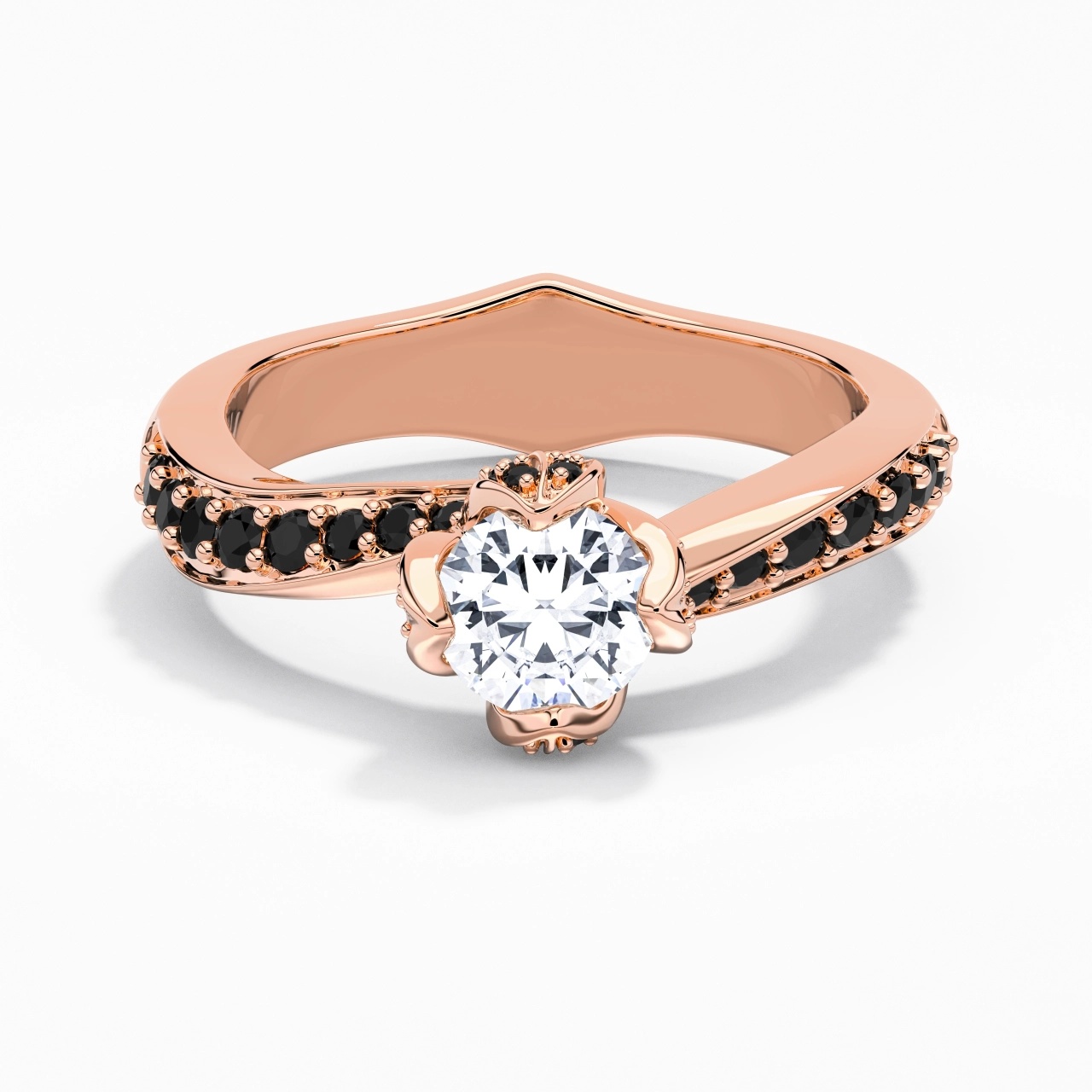 White Cubic Zirconia Engagement Ring