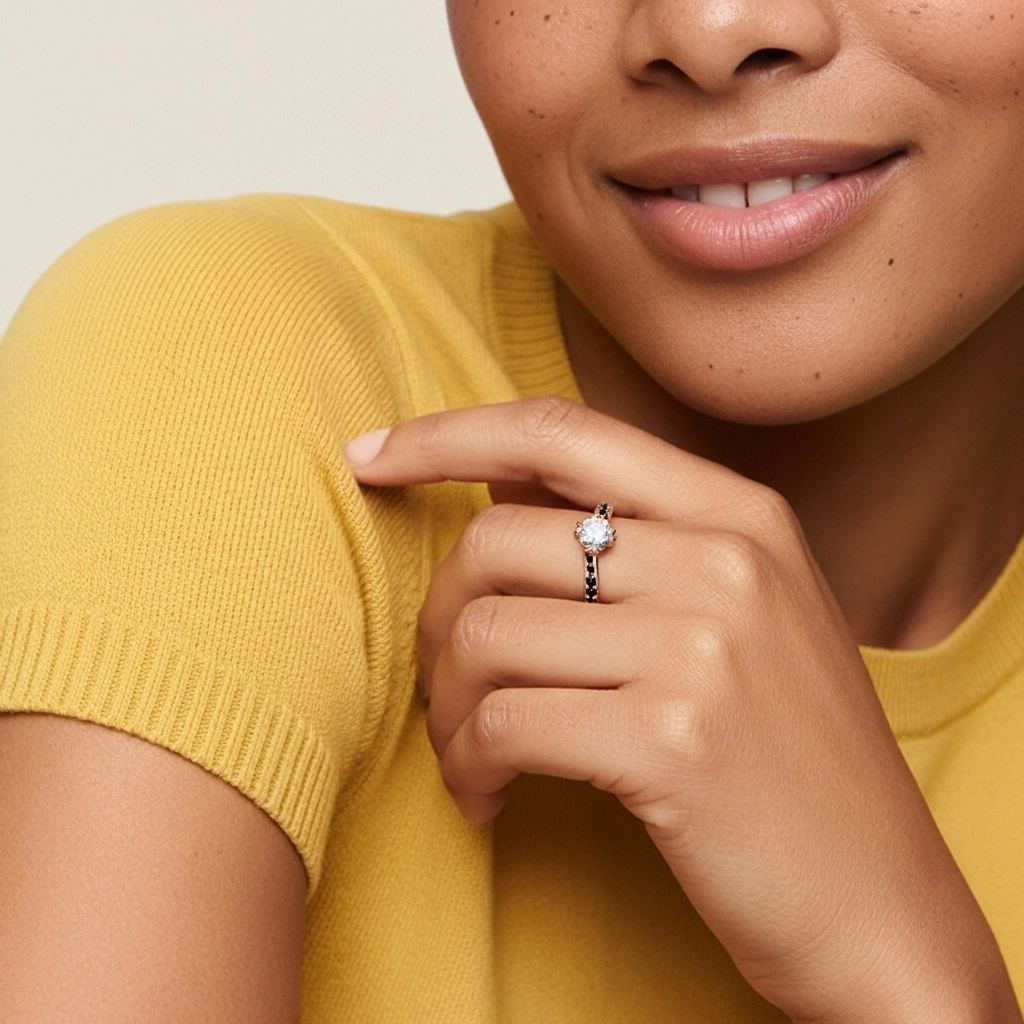 Blanc Zircon cubique Bague de fiançailles