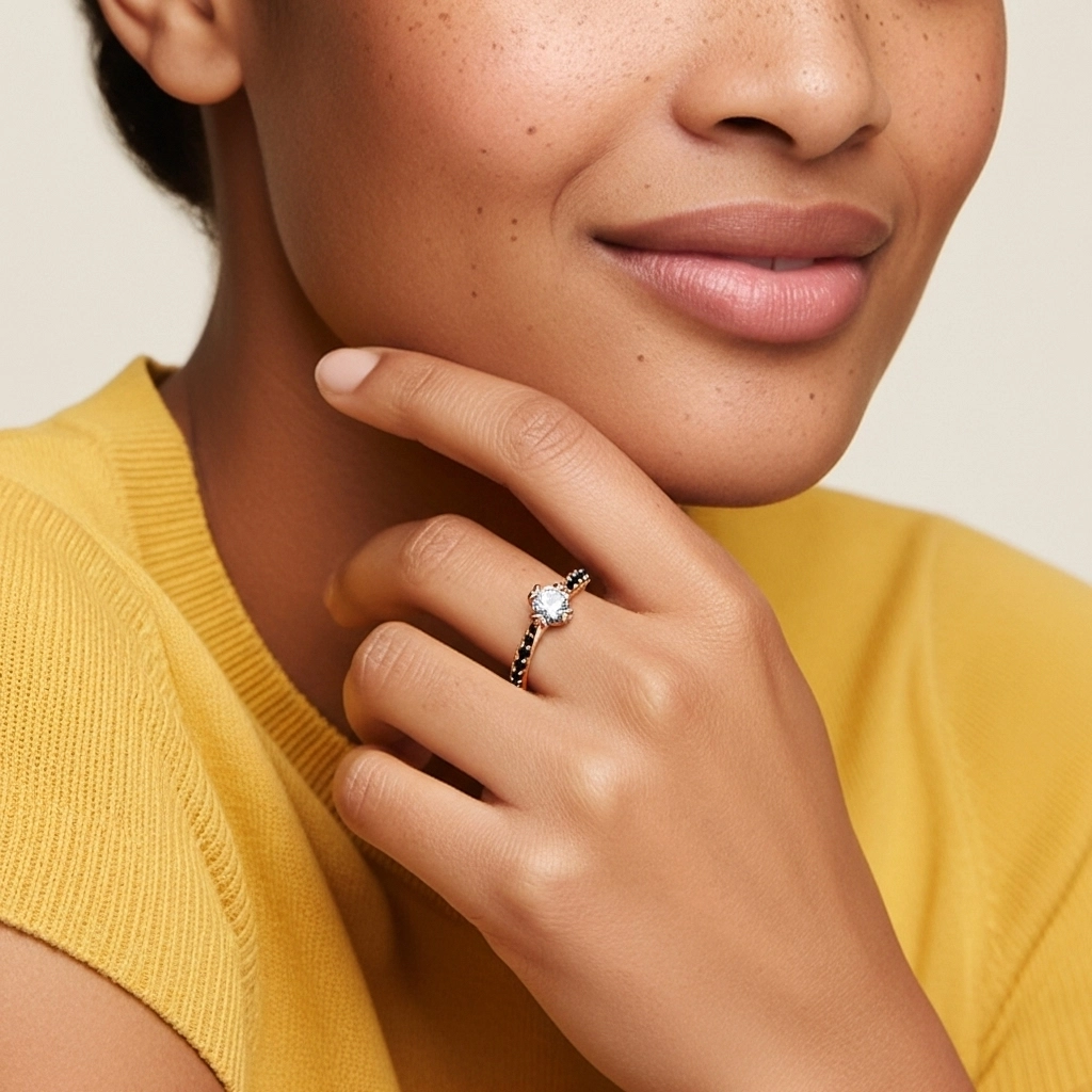 Blanc Zircon cubique Bague de fiançailles