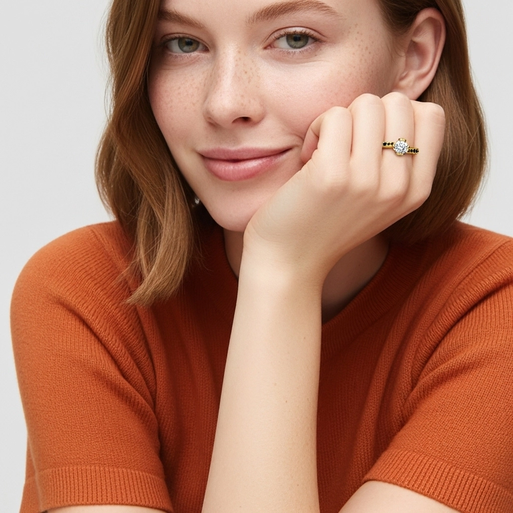 Blanc Zircon cubique Bague de fiançailles