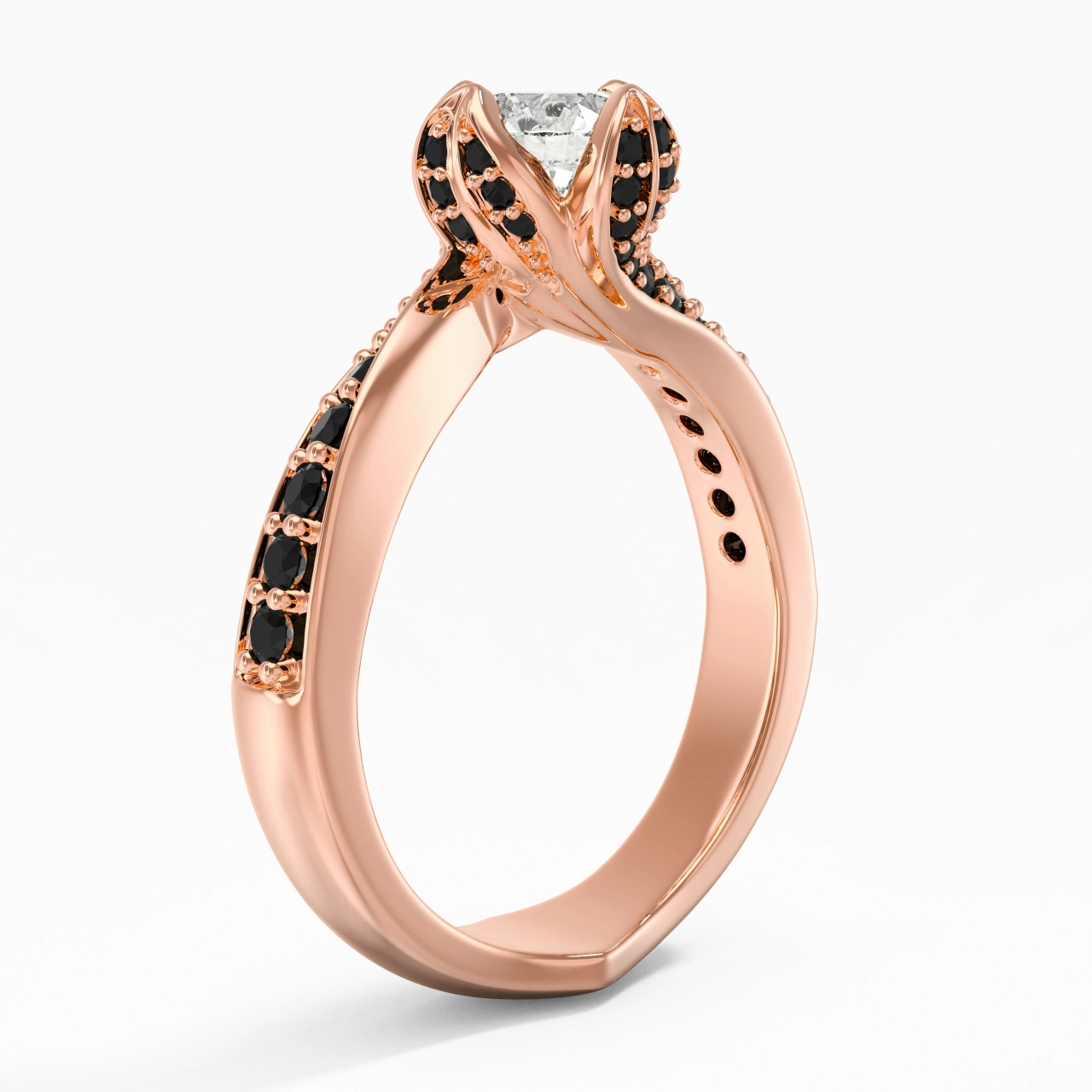 White Cubic Zirconia Engagement Ring