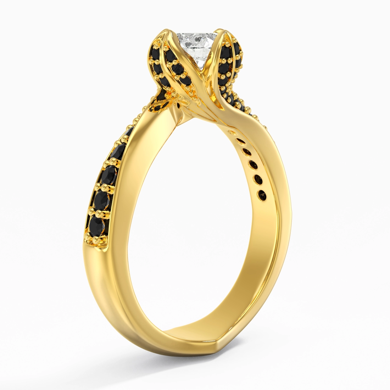 White Cubic Zirconia Engagement Ring