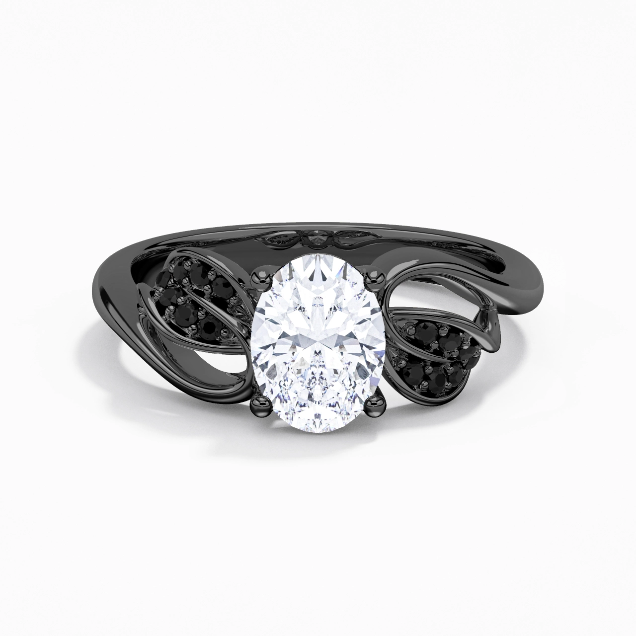 White Cubic Zirconia Engagement Ring