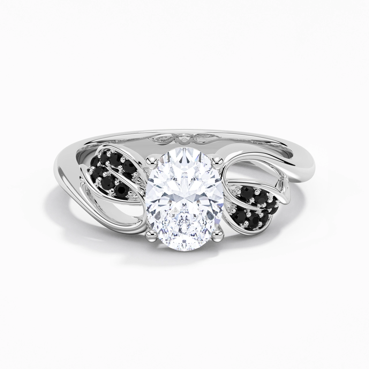 White Cubic Zirconia Engagement Ring