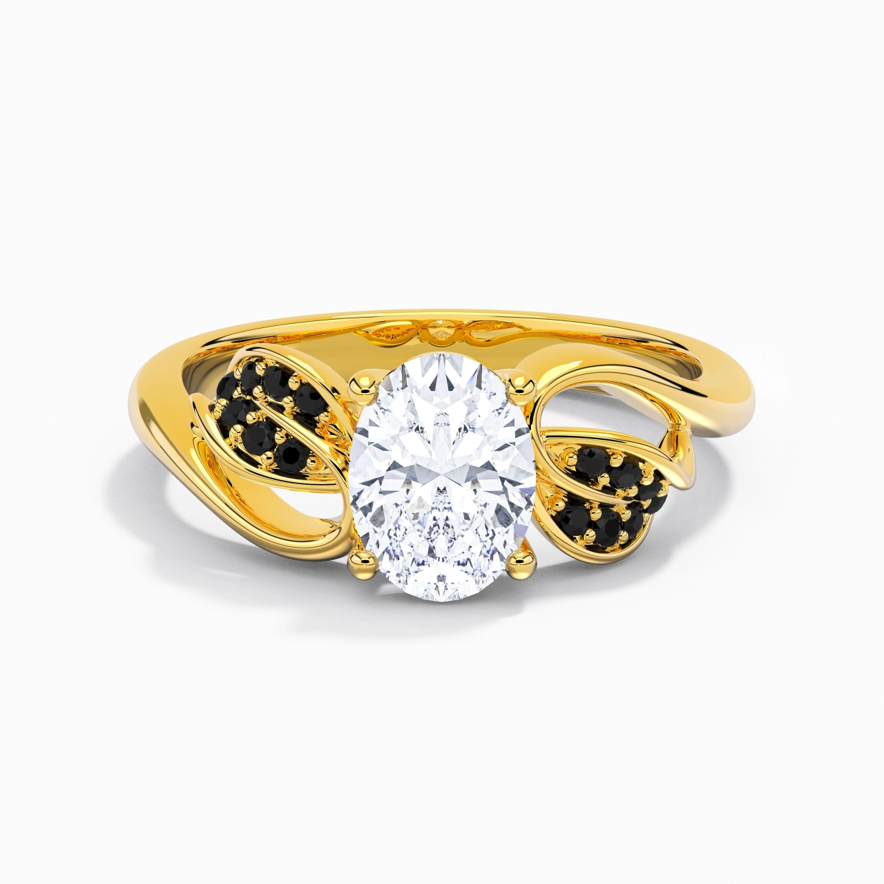 White Cubic Zirconia Engagement Ring