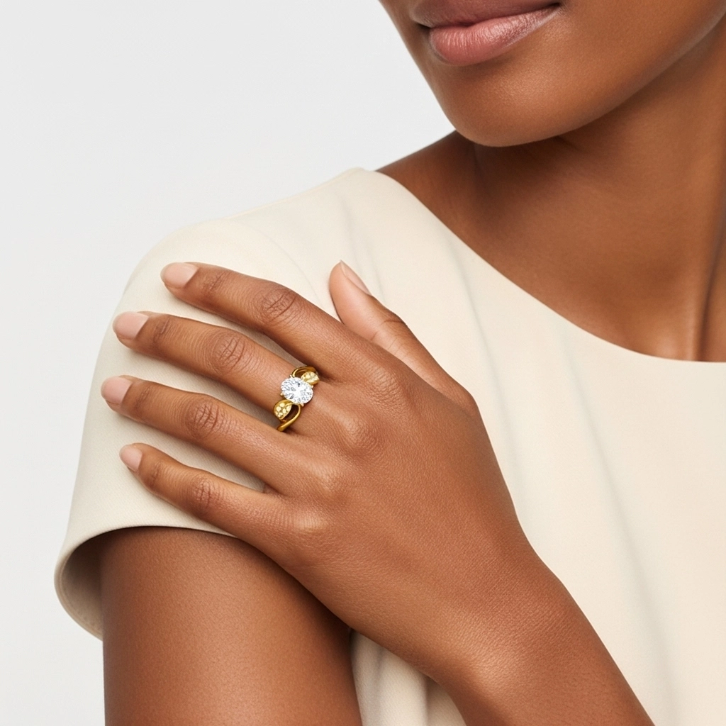 Leaf Prong Engagement Ring 1.50ct Moissanite