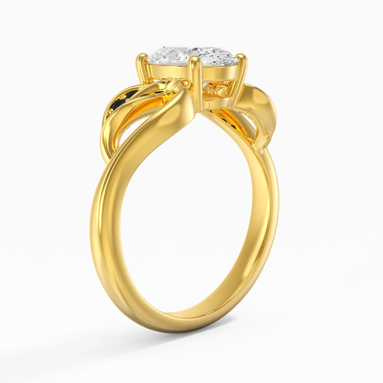 White Cubic Zirconia Engagement Ring