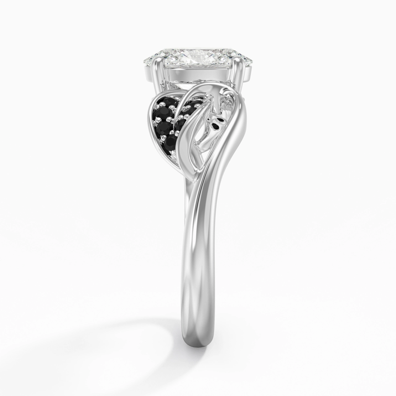 White Cubic Zirconia Engagement Ring