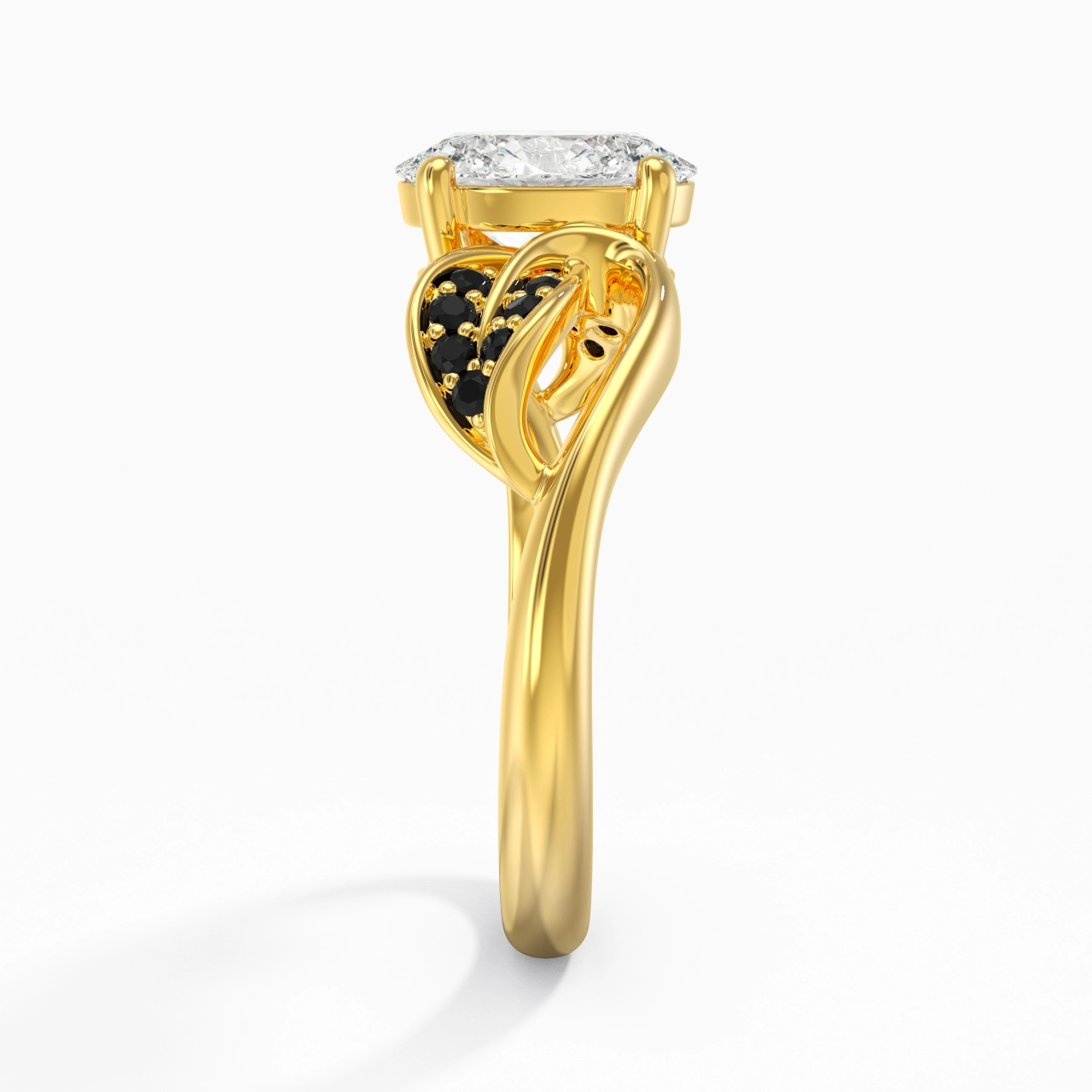 White Cubic Zirconia Engagement Ring