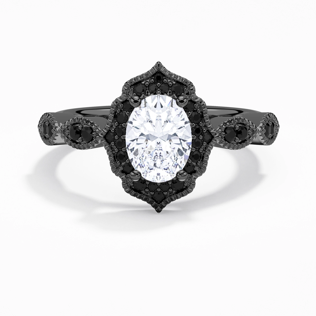White Cubic Zirconia Engagement Ring