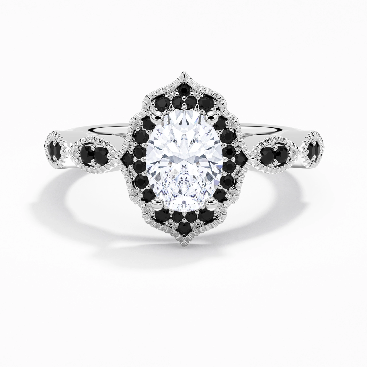 White Cubic Zirconia Engagement Ring