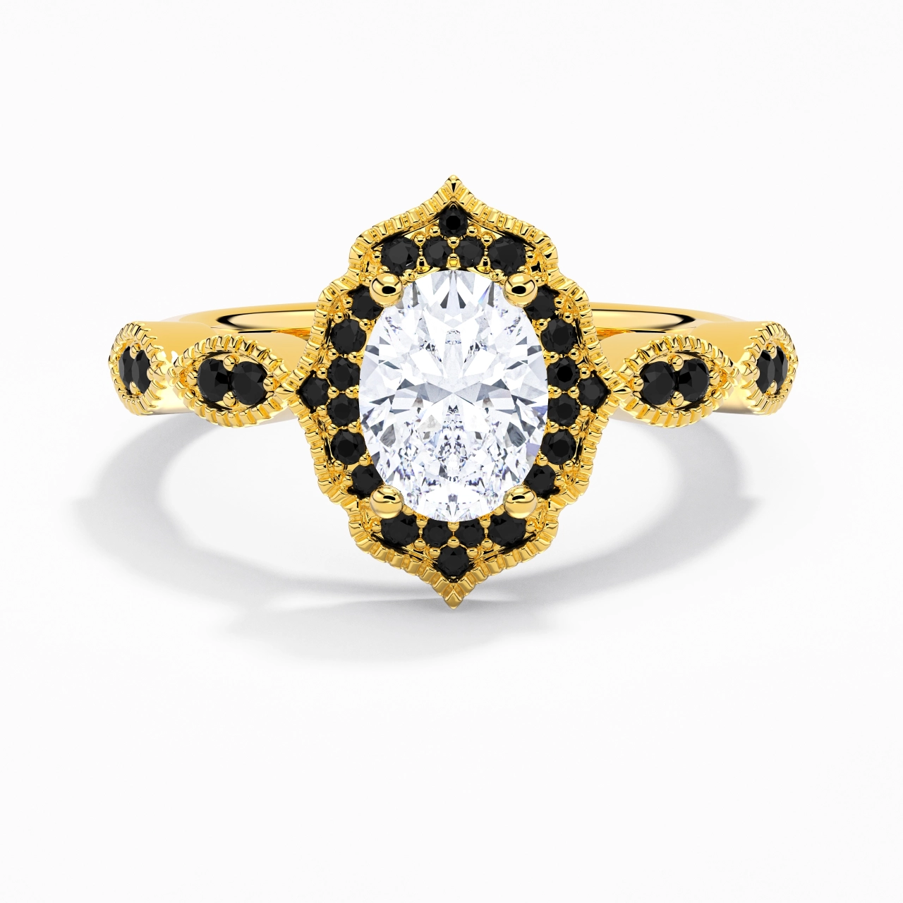 White Cubic Zirconia Engagement Ring