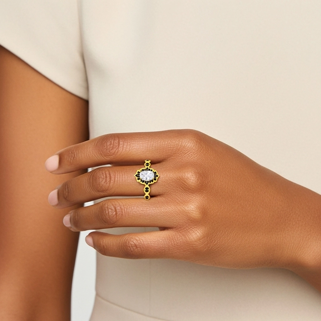 Blanco Circonio cúbico Anillo de Compromiso