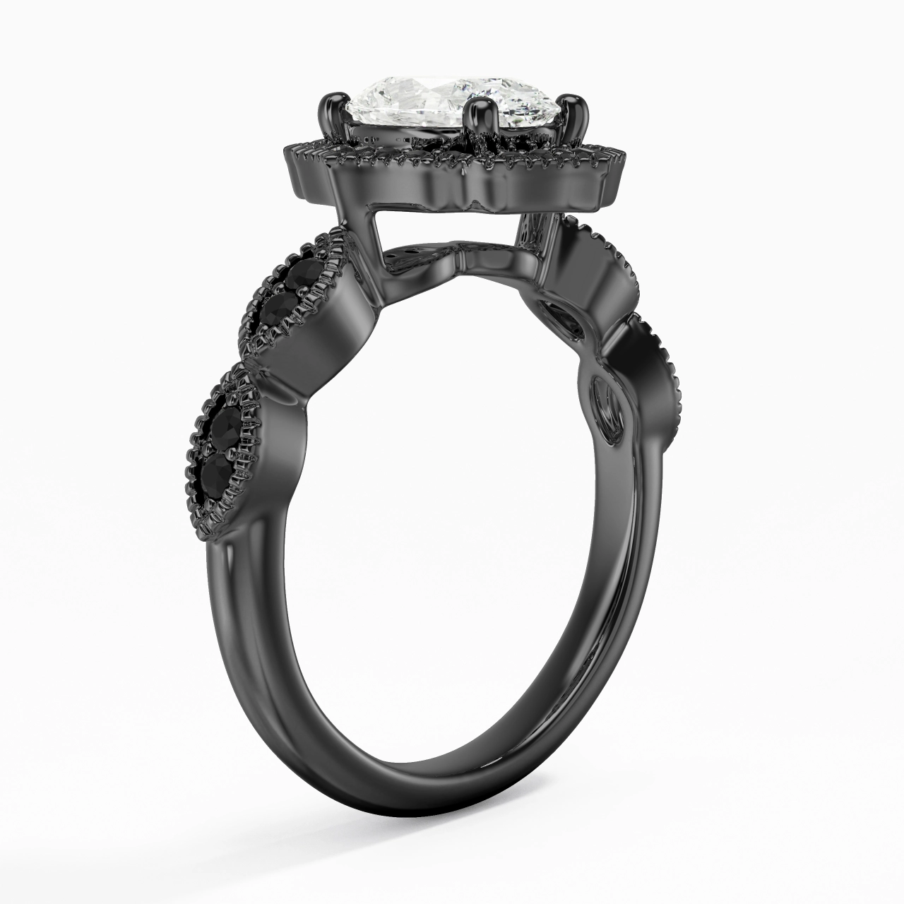 White Cubic Zirconia Engagement Ring